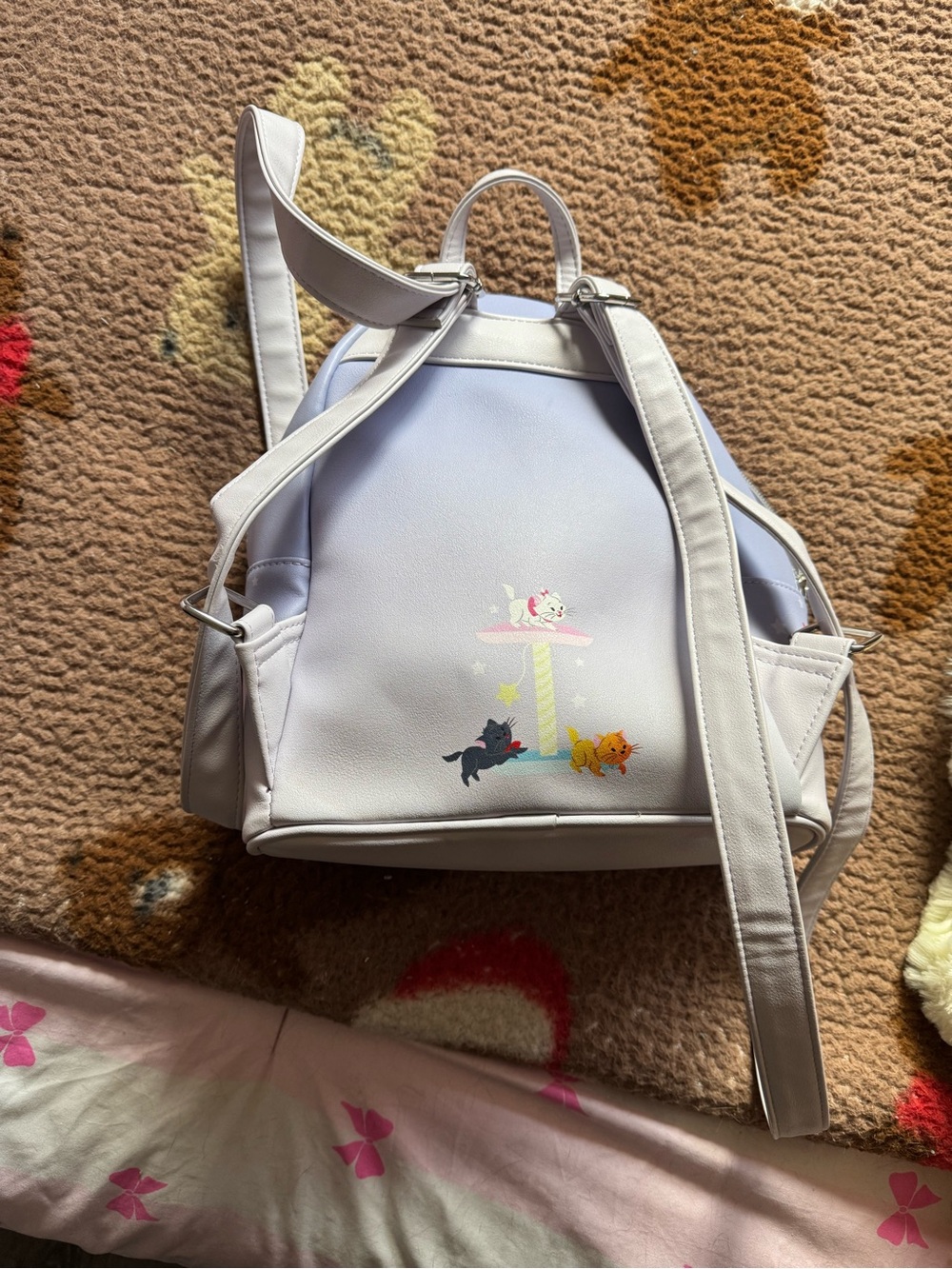 ‼️LAST CALL‼️ Disney Loungefly cats mini backpack- lavender, gently used - Picture 2 of 5